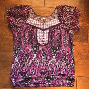 Purple paisley top